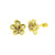 14K Gold Lavender LAB Flower W. Screw Back Stud Earrings - Shryne Diamanti & Co.