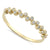 Solid 14K Yellow Gold Thin Classic Round Clear Lab Ring - Shryne Diamanti & Co.