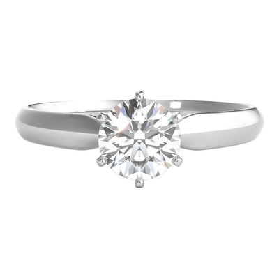 Prima Round Diamond Solitaire Engagement Ring - Shryne Diamanti & Co.