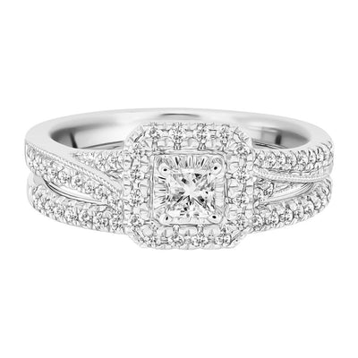 SHRYNE'S Signature Collection 1/2 ct. tw. DIAMOND Engagement Ring Set in 10K White Gold - Shryne Diamanti & Co.