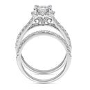 SHRYNE'S Signature Collection Round Diamond Halo Bridal Set in 14K White Gold (1 1/2 ct. tw.) - Shryne Diamanti & Co.
