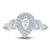 SHRYNE'S Signature Collection 3/4 ct. tw. Pear-Shaped Halo DIAMOND Engagement Ring - Shryne Diamanti & Co.