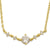 Solid 14K Yellow Gold Trendy V Lab Diamonds Necklace - Shryne Diamanti & Co.