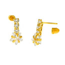 14K Gold LAB Star Stud Earrings With Screw Back - Shryne Diamanti & Co.