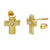 14K Gold Cross With Screw Back Stud Earrings - Shryne Diamanti & Co.