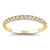 Solid 14K Yellow Gold Half Eternity Clear Lab Ring - Shryne Diamanti & Co.