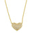 Solid 14K Gold Puffy Heart Diamond Necklace - Shryne Diamanti & Co.