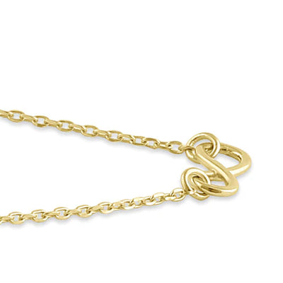 Solid 14K Yellow Gold Trendy Infinity Necklace - Shryne Diamanti & Co.