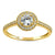 Solid 14K Yellow Gold Halo Round Lab Engagement Ring - Shryne Diamanti & Co.