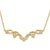 Solid 14K Yellow Gold Elegant Lab Diamonds V Necklace - Shryne Diamanti & Co.