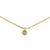 Solid 14K Yellow Gold Small Round Charm Diamond Necklace - Shryne Diamanti & Co.