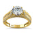 Solid 14K Yellow Gold Majestic Round Lab Engagement Ring - Shryne Diamanti & Co.
