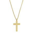 Solid 14K Yellow Gold Cross Necklace - Shryne Diamanti & Co.