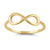 Solid 14K Yellow Gold Infinity Ring - Shryne Diamanti & Co.