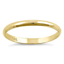 Solid 14K Yellow Gold 2mm Wedding Band - Shryne Diamanti & Co.