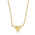 Solid 14K Yellow Gold Triangle Necklace - Shryne Diamanti & Co.