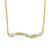 Solid 14K Yellow Gold Elegant Curve Lab Diamonds Necklace - Shryne Diamanti & Co.