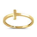 Solid 14K Yellow Gold Cross Ring - Shryne Diamanti & Co.