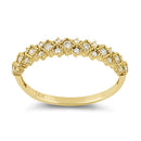 Solid 14K Yellow Gold Elegant Half Eternity Wedding Lab Band - Shryne Diamanti & Co.