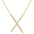 Solid 14K Yellow Gold Lab Diamonds X Necklace - Shryne Diamanti & Co.