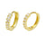 14K Yellow Gold LAB Huggie Hoop Earrings - Shryne Diamanti & Co.
