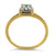 Solid 14K Yellow Gold Engagement Round Clear Lab Ring - Shryne Diamanti & Co.
