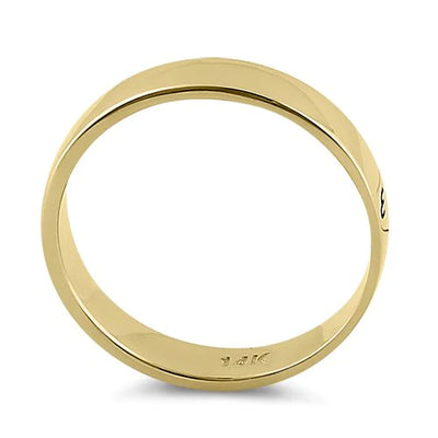 Solid 14K Yellow Gold 4mm Classic Wedding Band - Shryne Diamanti & Co.