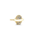 Solid 14K Yellow Gold Planet Lab Stone Earrings - Shryne Diamanti & Co.