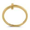 Solid 14K Yellow Gold Cross Ring - Shryne Diamanti & Co.