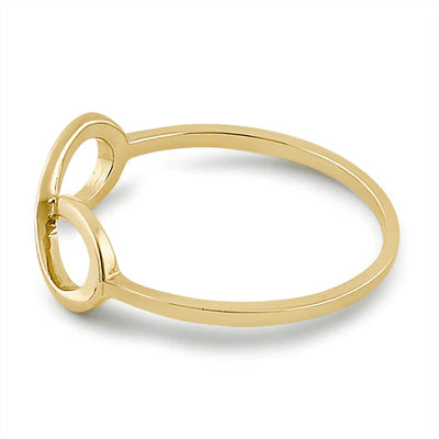 Solid 14K Yellow Gold Infinity Ring - Shryne Diamanti & Co.