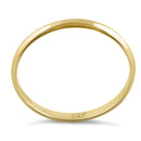 Solid 14K Yellow Gold 2mm Wedding Band - Shryne Diamanti & Co.