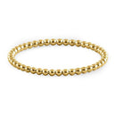 Solid 14K Yellow Gold Thin Beaded Ring - Shryne Diamanti & Co.