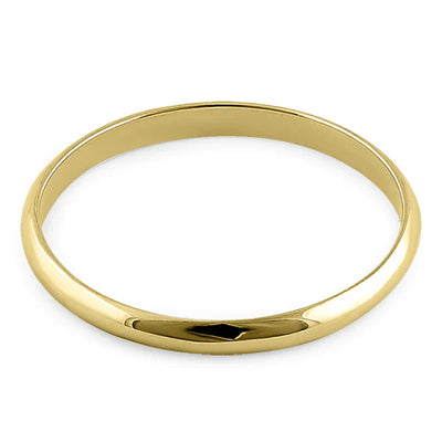 Solid 14K Yellow Gold 2mm Wedding Band - Shryne Diamanti & Co.