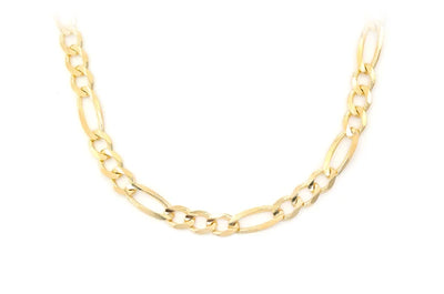 6MM Figaro Chain 14k Solid Gold