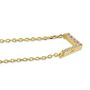 Solid 14K Yellow Gold V Shape Lab Diamonds Necklace - Shryne Diamanti & Co.