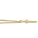 Solid 14K Yellow Gold Cross Necklace - Shryne Diamanti & Co.