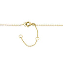 Solid 14K Yellow Gold Round Halo Lab Diamonds Necklace - Shryne Diamanti & Co.