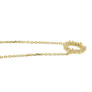 Solid 14K Yellow Gold Simple Wreath Diamond Necklace - Shryne Diamanti & Co.