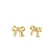 Solid 14K Gold Ribbon Bow Diamond Earrings - Shryne Diamanti & Co.