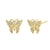 Solid 14K Gold Butterfly Diamond Earrings - Shryne Diamanti & Co.