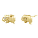 Solid 14K Gold Elephant Diamond Earrings - Shryne Diamanti & Co.