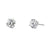 Solid 14K White Gold 4mm .5 ct Round Cut Clear Lab Diamonds Earrings - Shryne Diamanti & Co.