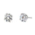 .92 ct Solid 14K White Gold 5mm Round Cut Clear Lab Diamonds Earrings - Shryne Diamanti & Co.