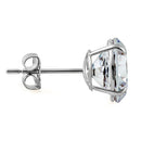 4.08 ct Solid 14K White Gold 8mm Round Cut Clear Lab Diamonds Earrings - Shryne Diamanti & Co.