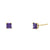 .36 ct Solid 14K Yellow Gold 3mm Princess Cut Amethyst Lab Diamonds Earrings - Shryne Diamanti & Co.