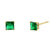 .78 ct Solid 14K Yellow Gold 4mm Princess Cut Emerald Lab Diamonds Earrings - Shryne Diamanti & Co.