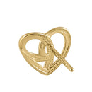 Solid 14K Yellow Gold Triquetra Heart Earrings - Shryne Diamanti & Co.