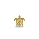 Solid 14K Yellow Gold Sea Turtle Lab Diamonds Earrings - Shryne Diamanti & Co.