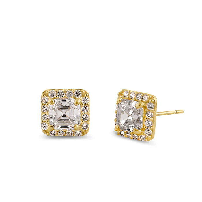 1.42 ct Solid 14K Gold Asscher Lab Diamonds Earrings - Shryne Diamanti & Co.
