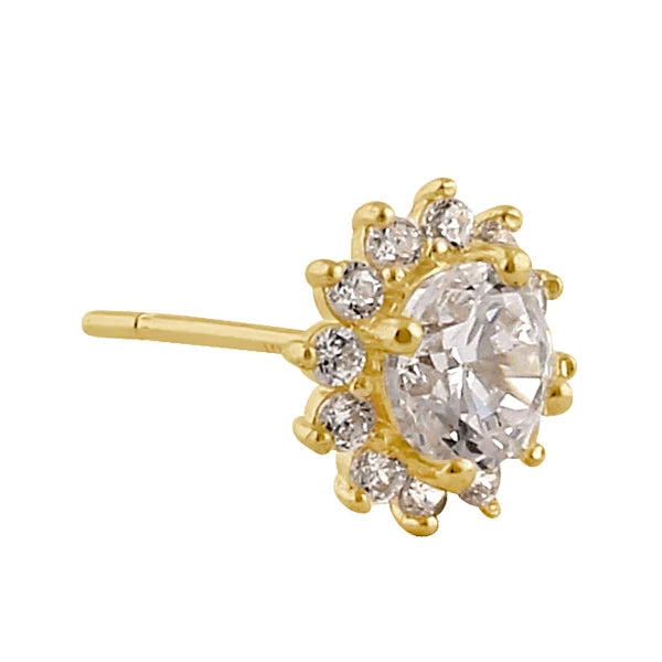 .72 ct Solid 14K Gold Sun Lab Diamonds Earrings - Shryne Diamanti & Co.